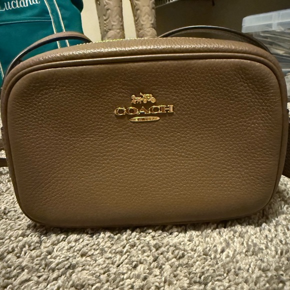 NWT Coach mini Jamie camera bag in dark stone with gold hardware - Picture 11 of 12